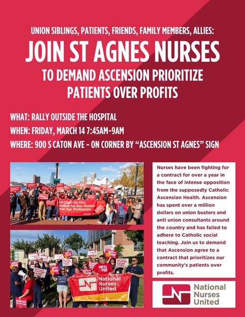 Rally for Saint Agnes Nurses