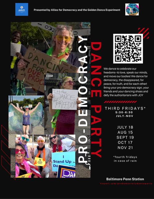 THIRD FRIDAYS! Pro-Democracy Dance Party at Penn Station
