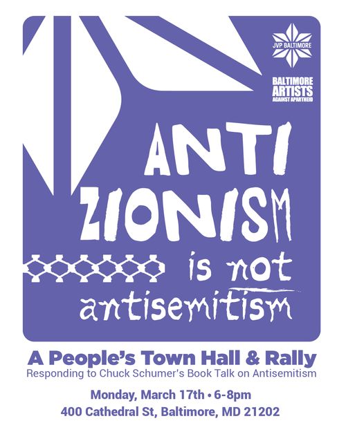 Anti-zionism is not Antisemitism: People's Town Hall and Rally